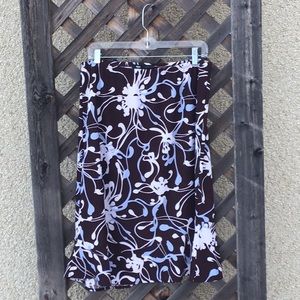 Massimo brown,blue white skirt